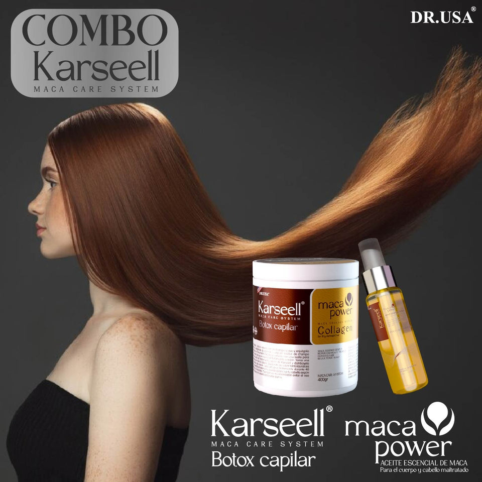 Mascarilla capilar de colágeno Karseell + champú capilar + aceite de argán