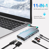 🔌💻 ADAPTADOR 11 EN 1 – CONECTIVIDAD COMPLETA PARA TU LAPTOP 💻🔌