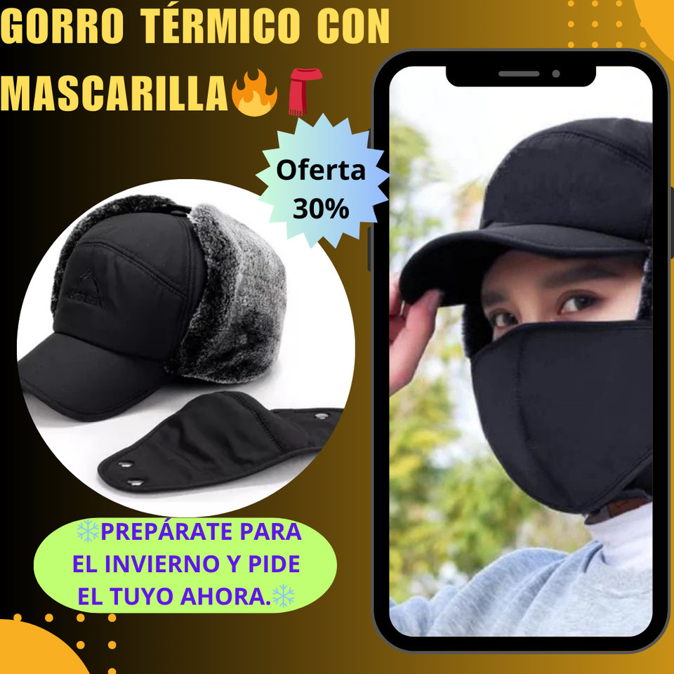 ❄️ Gorro Térmico con Mascarilla: El aliado perfecto para el invierno ❄️